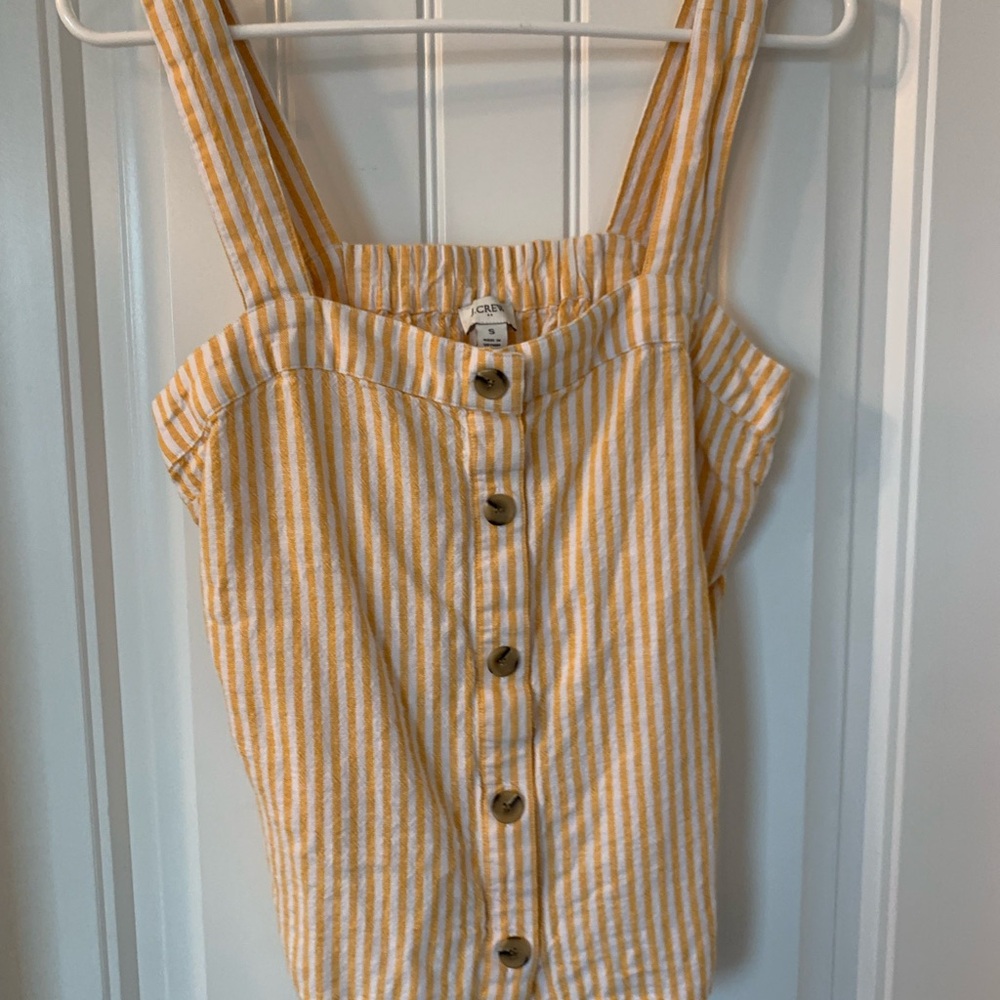 Striped Button-Down Tank Top